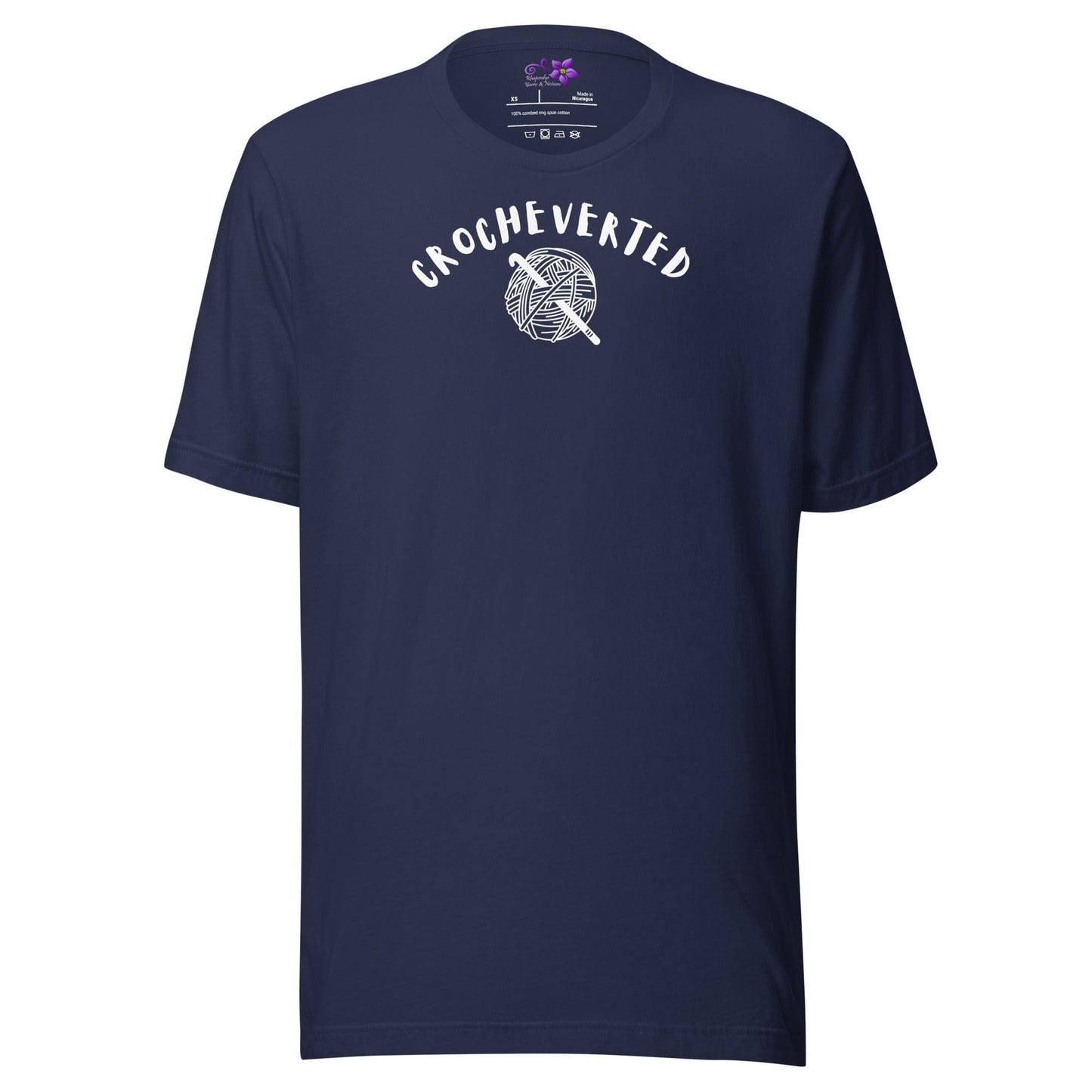 Crocheverted Crew Neck T-Shirt Navy / XS