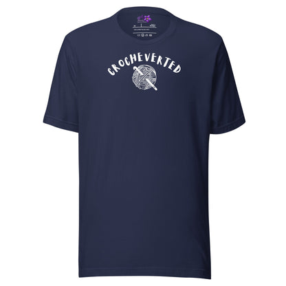 Crocheverted Crew Neck T-Shirt Navy / XS