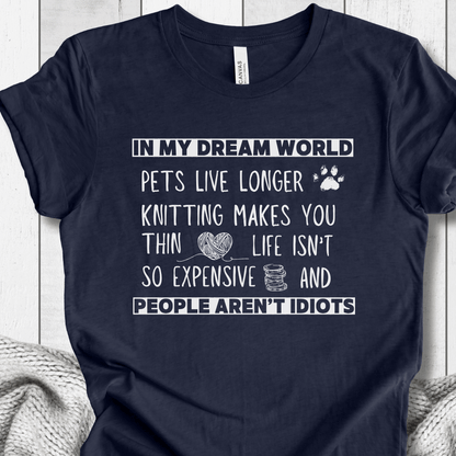 Dream World T-Shirt (knitting) Navy / XS