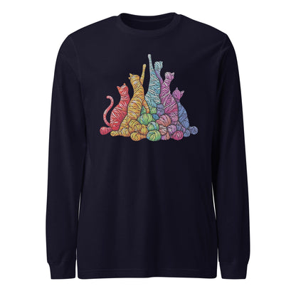 Fiber Felines Long Sleeve Tee Navy / XS
