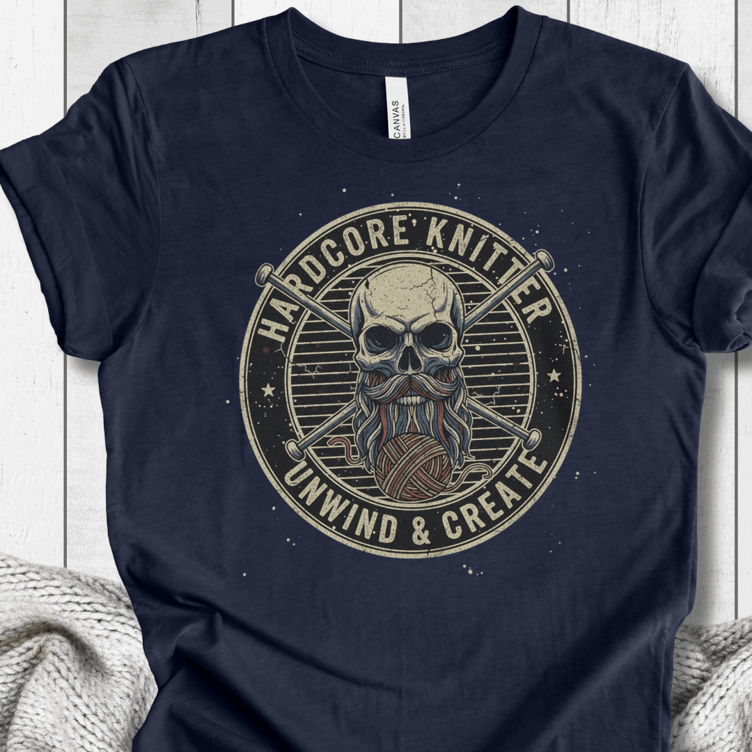Hardcore Knitter T-Shirt Navy / XS