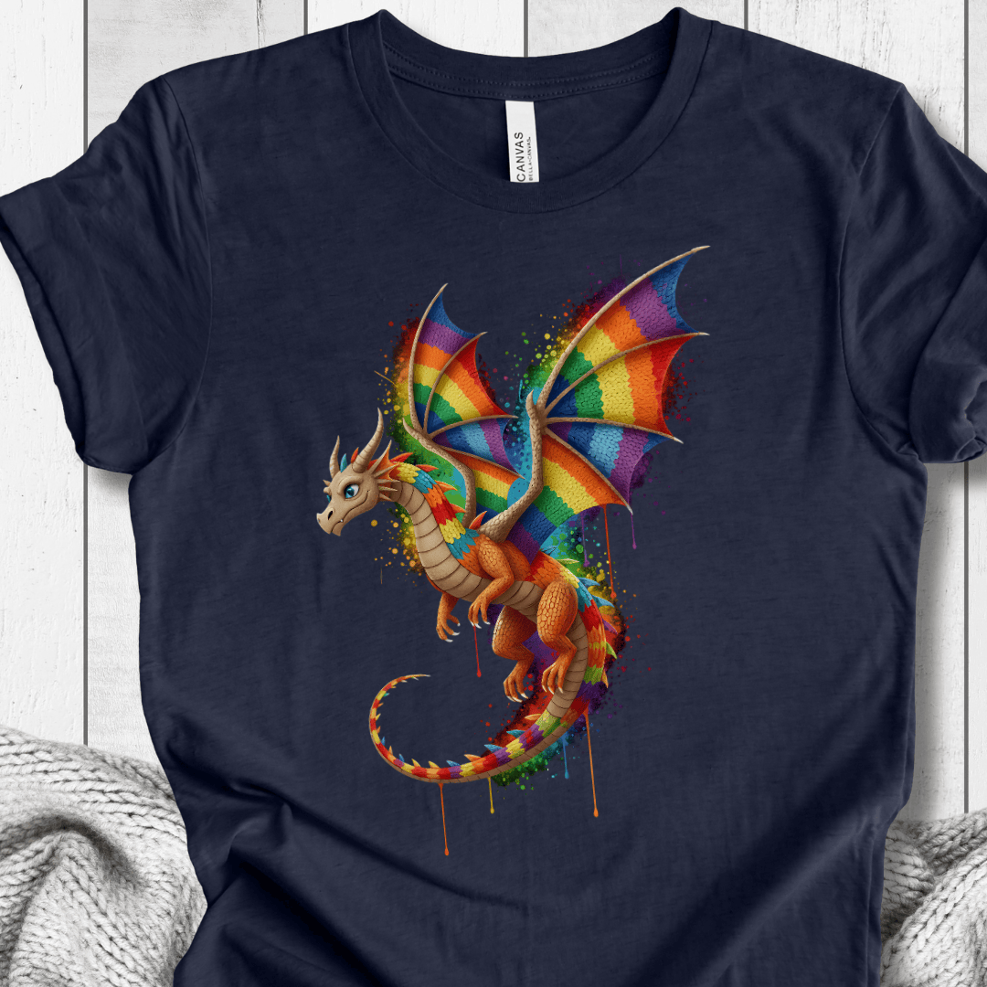 Hover Dragon Dye Splash T-Shirt Navy / XS