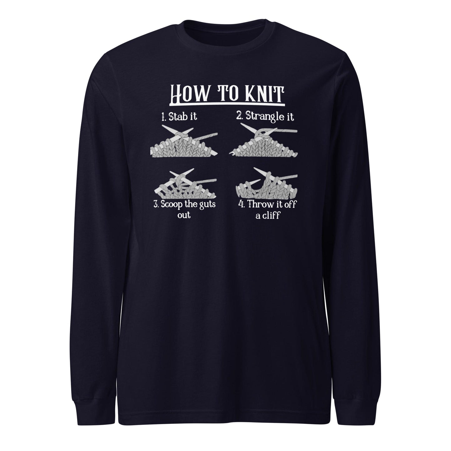 How to Knit Long Sleeve Tee Navy / XS
