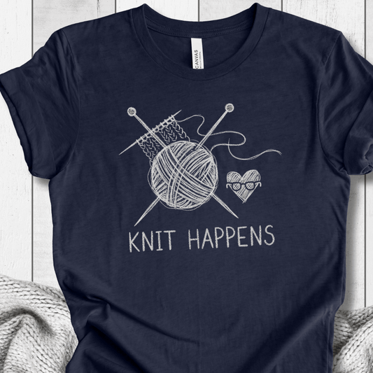 Knit Happens Sketch T-Shirt Navy / XS