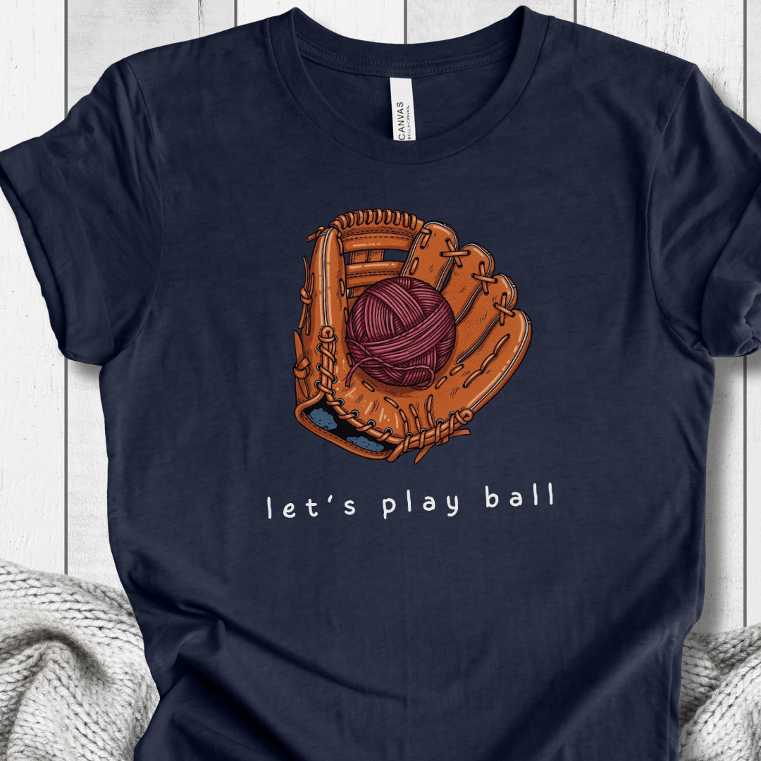 Let's Play Ball T-Shirt Navy / XS
