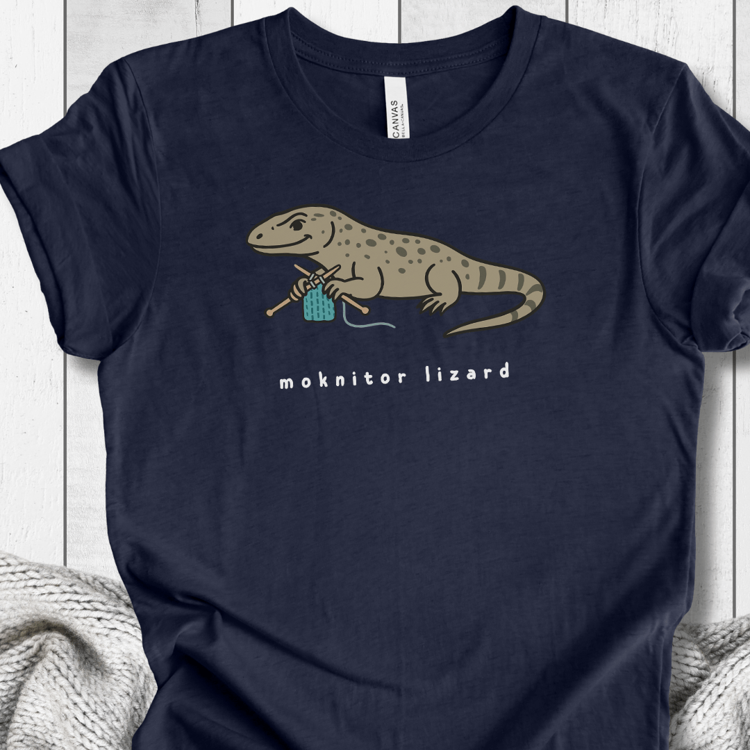 Moknitor Lizard t-shirt Navy / XS