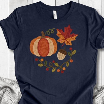 Pumpkin Spice T-Shirt Navy / XS