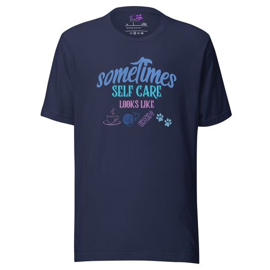 Self Care Crew Neck T-Shirt Navy / XS