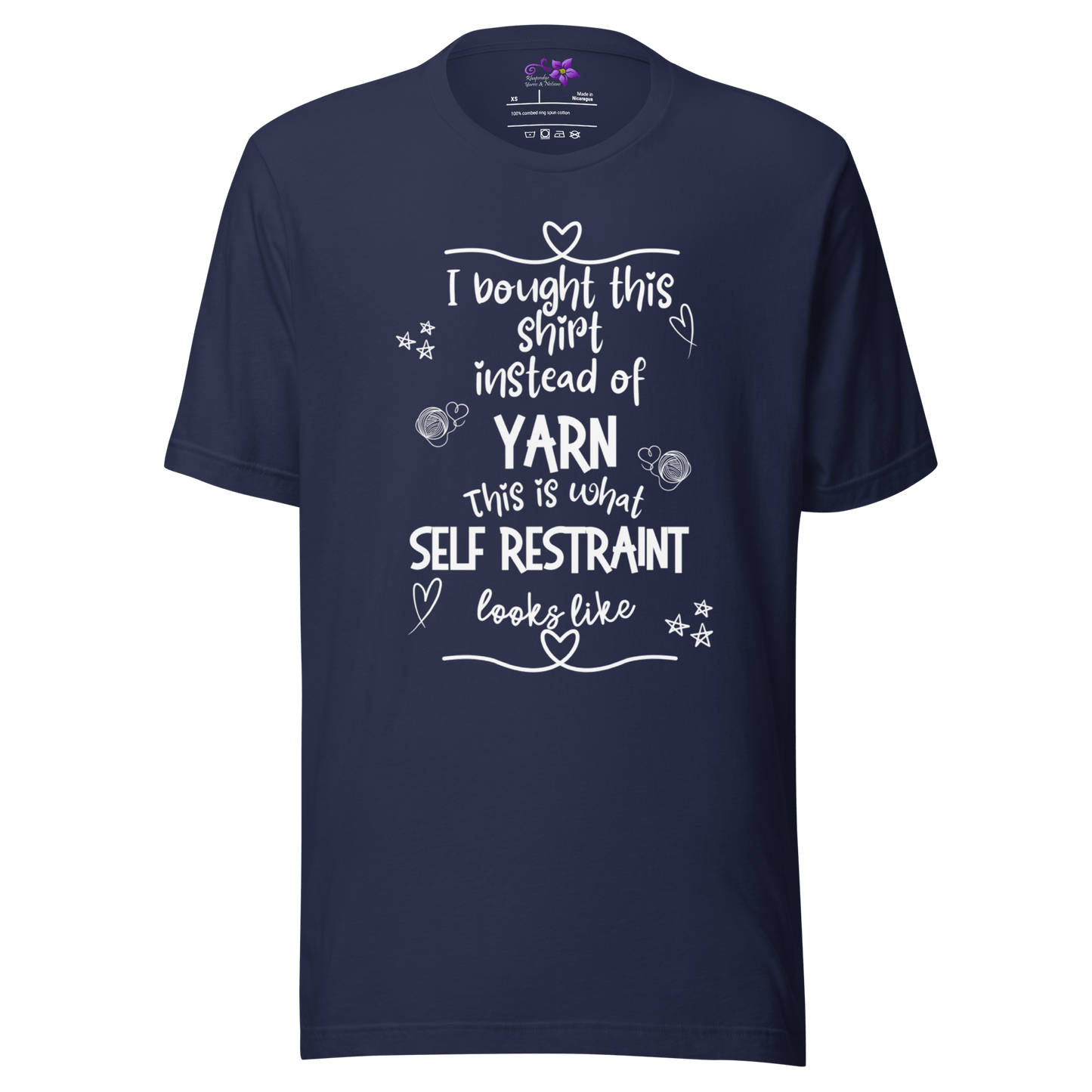 Self Restraint Crew Neck T-Shirt Navy / XS