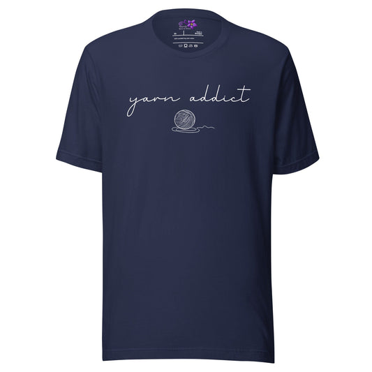 Yarn Addict Crew Neck T-Shirt Navy / XS