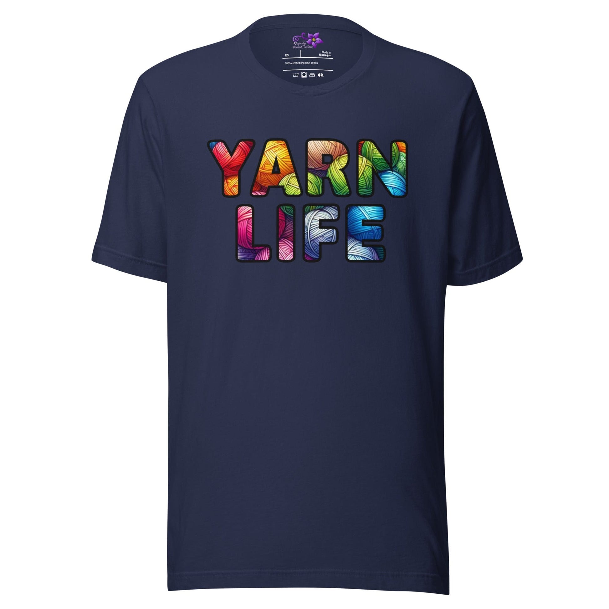 Yarn Life Crew Neck T-Shirt Navy / XS