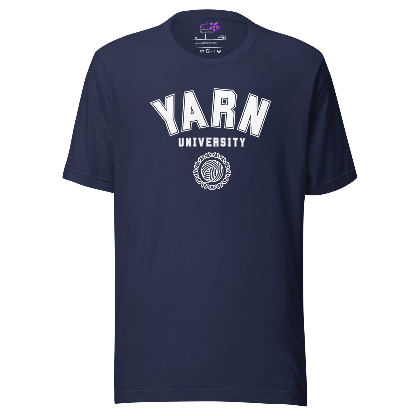 Yarn University Crew Neck T-Shirt Navy / XS