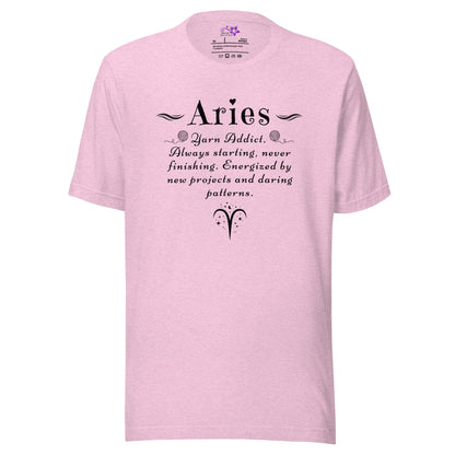 Crafters Zodiac - Aries Crew Neck T-Shirt Prism Lilac / XS