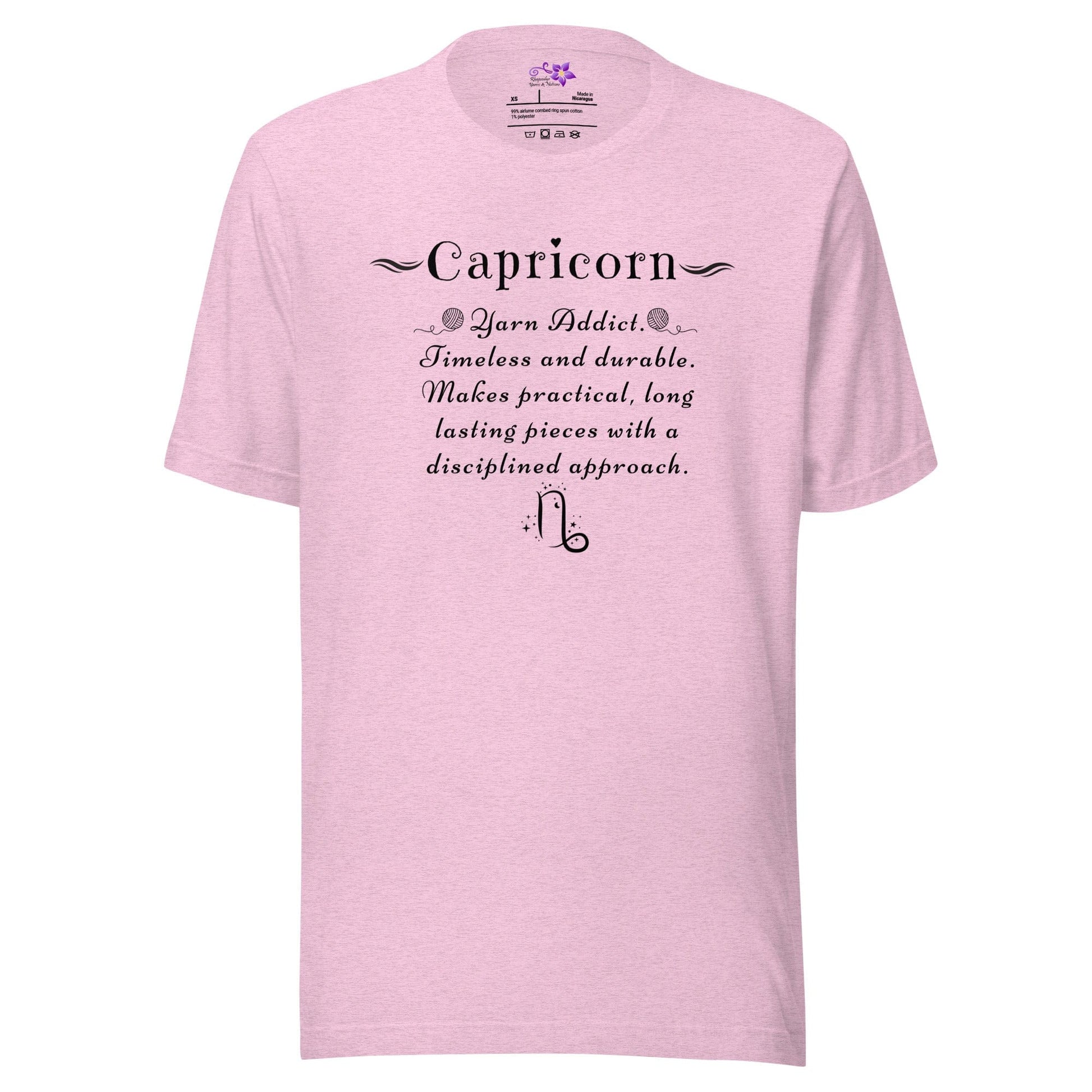 Crafters Zodiac - Capricorn Crew Neck T-Shirt Prism Lilac / XS