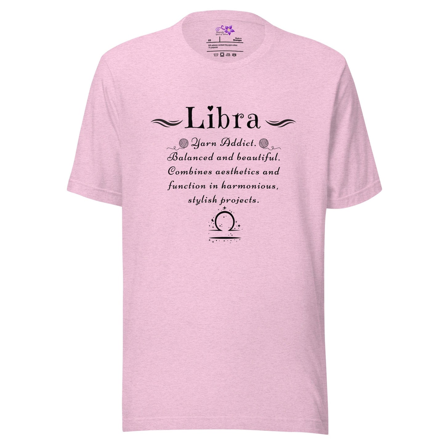 Crafters Zodiac - Libra Crew Neck T-Shirt Prism Lilac / XS