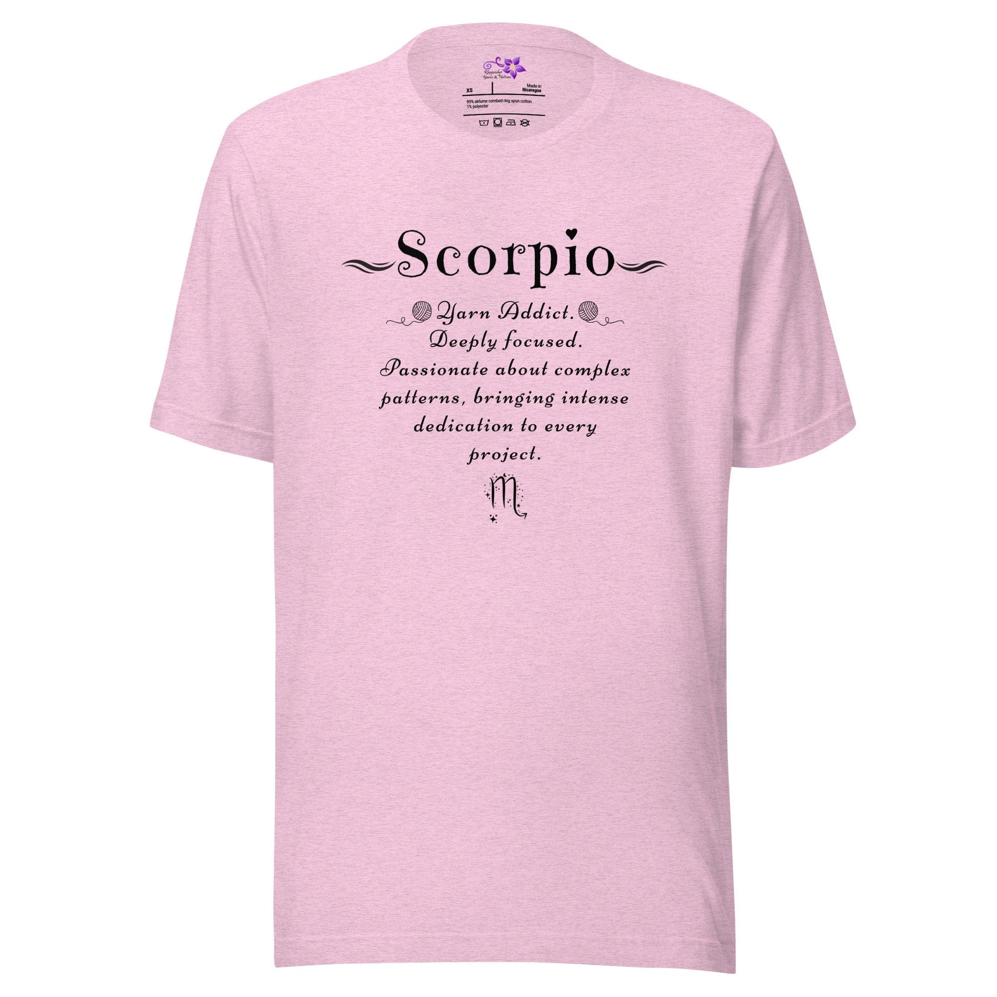 Crafters Zodiac - Scorpio Crew Neck T-Shirt Prism Lilac / XS