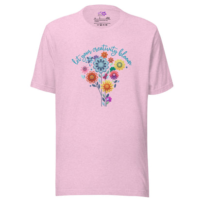 Creativity - bunch of flowers Crew Neck T-Shirt Prism Lilac / XS