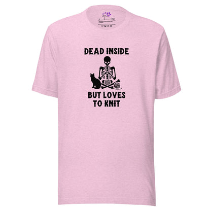 Dead Inside but loves to knit Crew Neck T-Shirt Prism Lilac / XS