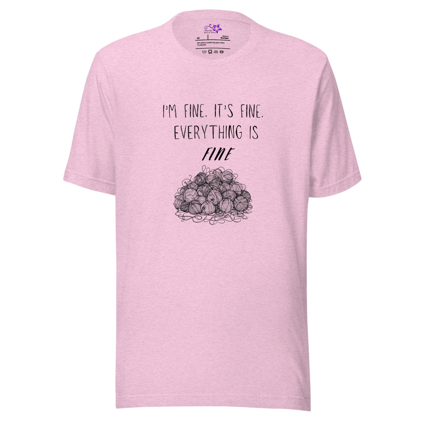 Everything Is Fine Crew Neck T-Shirt Prism Lilac / XS