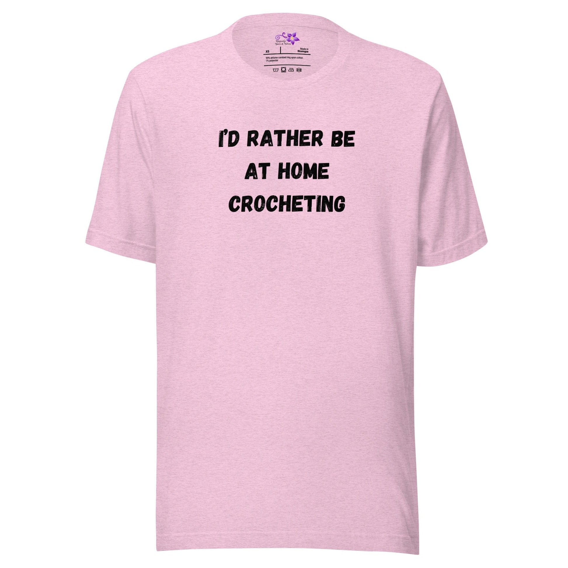 Rather Be Crocheting Crew neck T-Shirt Prism Lilac / XS