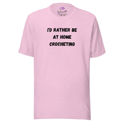 Rather Be Crocheting Crew neck T-Shirt Prism Lilac / XS