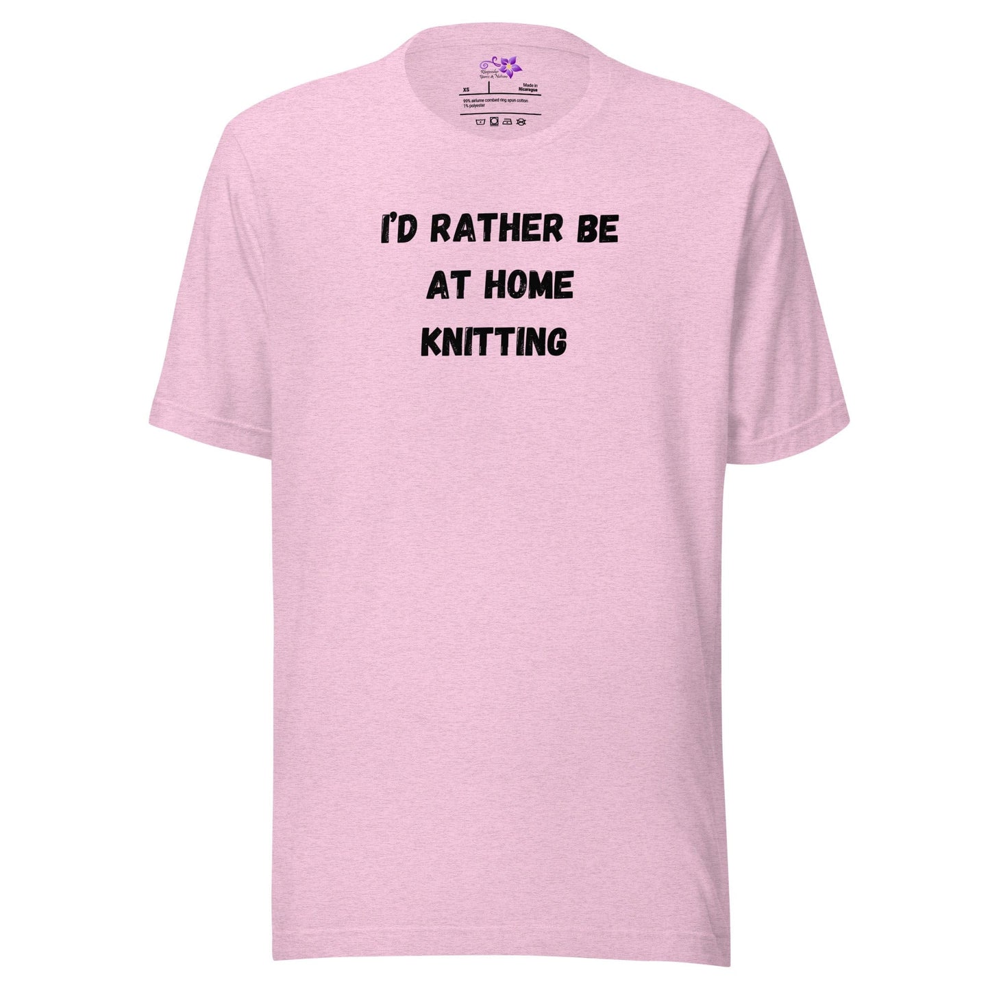 Rather Be Knitting Crew Neck T-Shirt Prism Lilac / XS