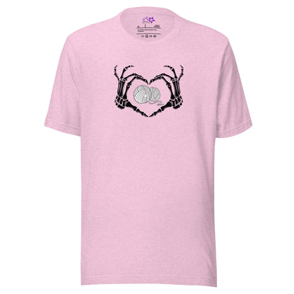 Skeletal Heart Crew Neck T-Shirt Prism Lilac / XS