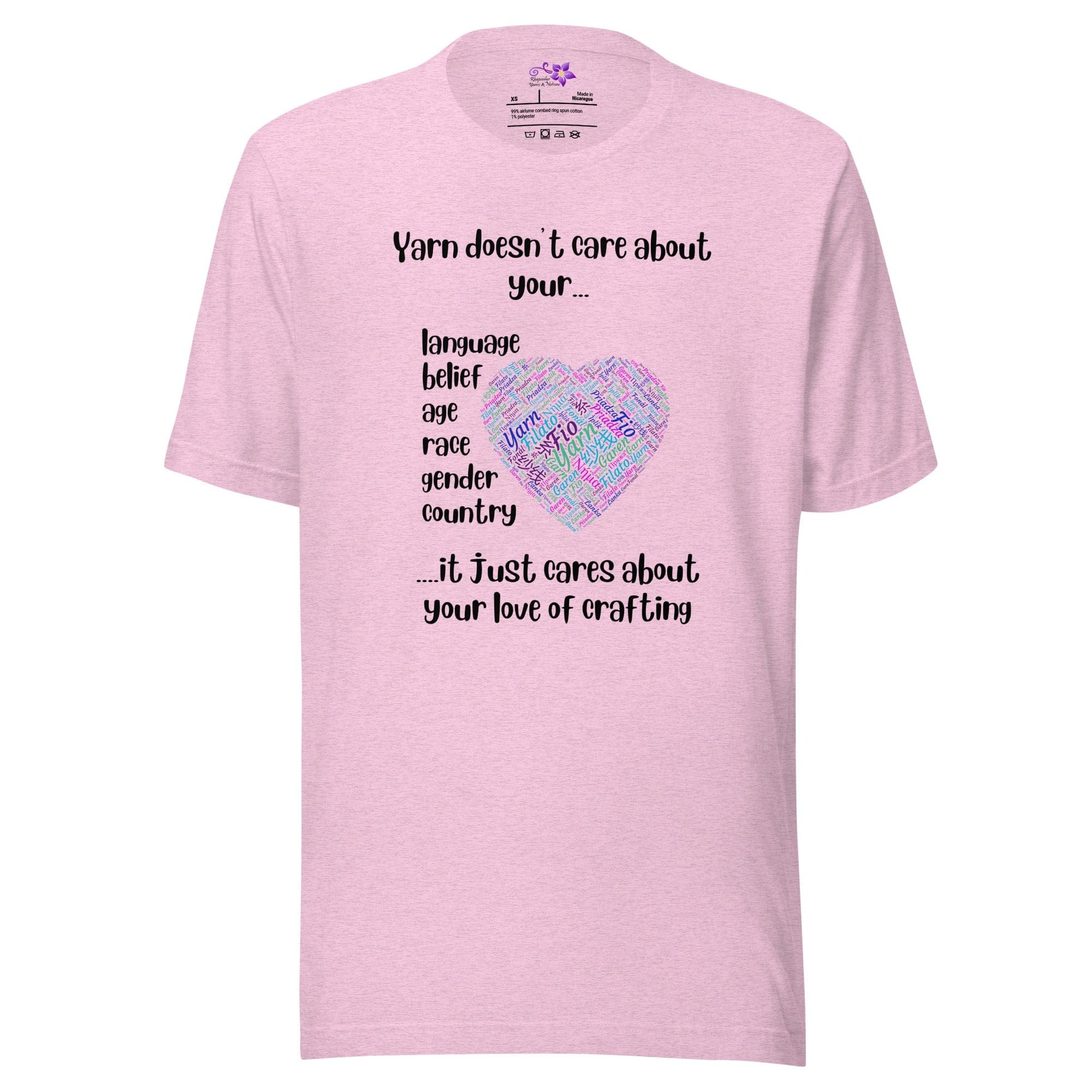 Yarn Cares About You Crew Neck T-Shirt Prism Lilac / XS