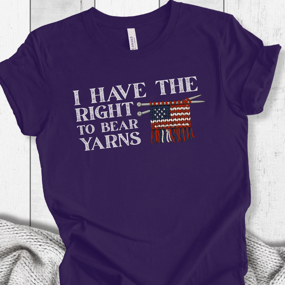 Bear Yarns Flag T-Shirt Purple / S