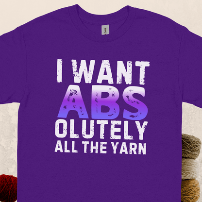 I want Abs T-Shirt Purple / S