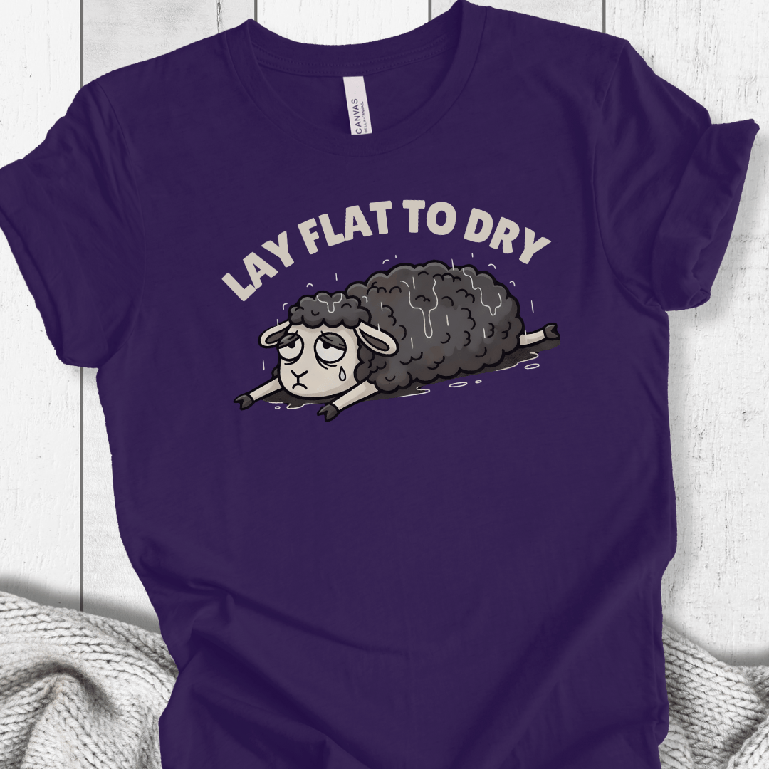 Lay Flat to Dry Sheep T-Shirt Purple / S