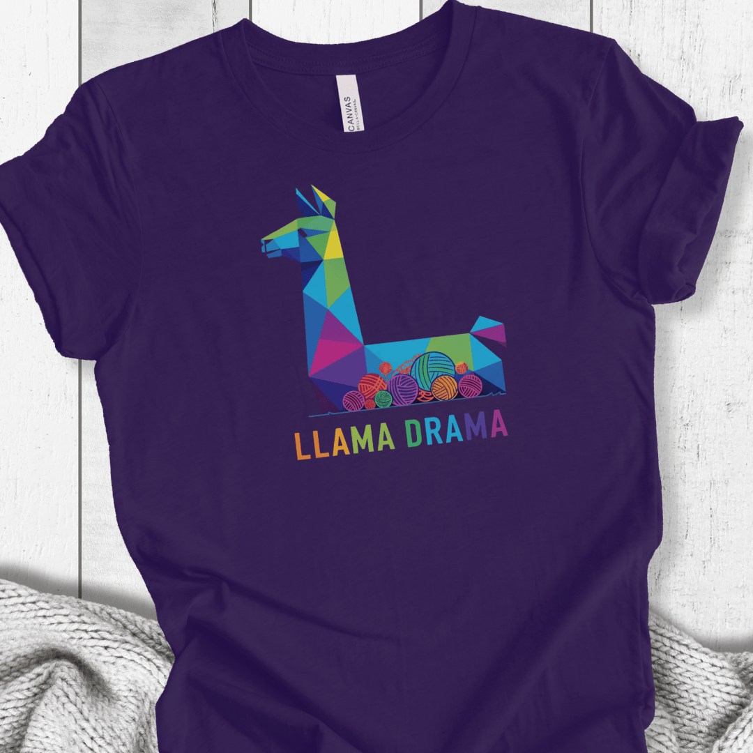 Llama Drama T-Shirt Purple / S