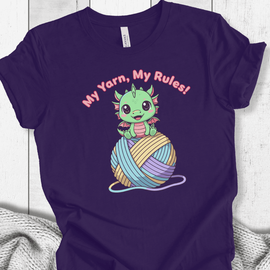 My Yarn My Rules T-Shirt Purple / S