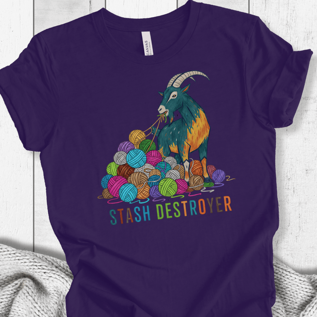 Stash Destroyer T-Shirt Purple / S