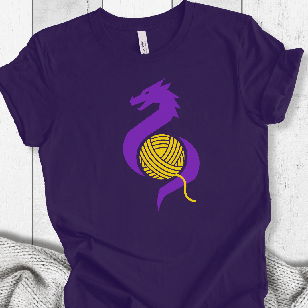 Styalised Dragon T-Shirt Purple / S
