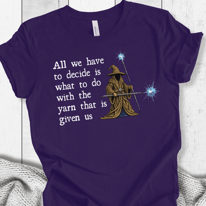 Yarn Wizard T-Shirt Purple / S