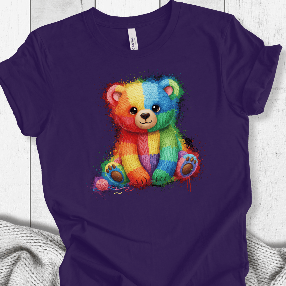 Bear Dye Splash T-Shirt Purple / XS