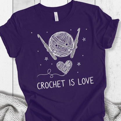 Crochet is Love T-Shirt Purple / XS
