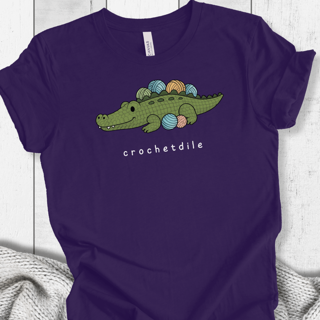Crochetdile t-shirt Purple / XS