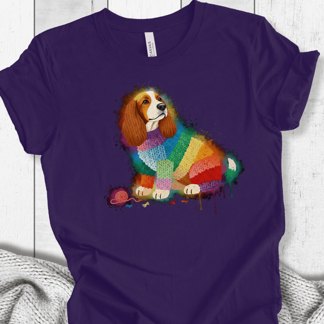 Dog Dye Splash T-Shirt Purple / XS