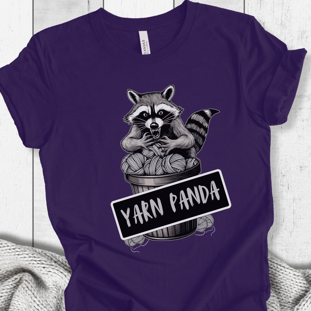 Feral Yarn Panda T-Shirt Purple / XS