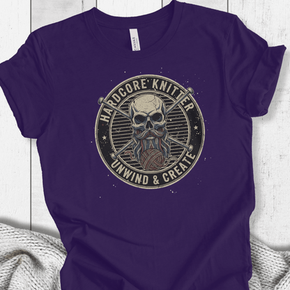 Hardcore Knitter T-Shirt Purple / XS