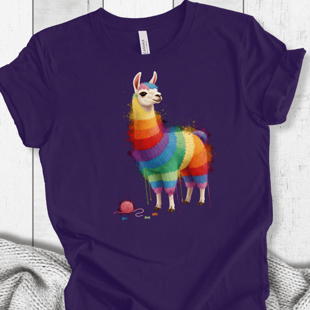 Llama Dye Splash T-Shirt Purple / XS