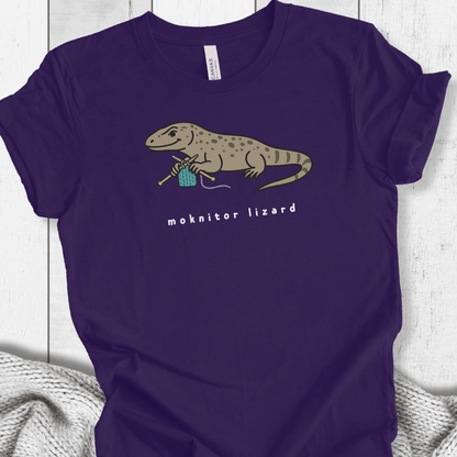 Moknitor Lizard t-shirt Purple / XS