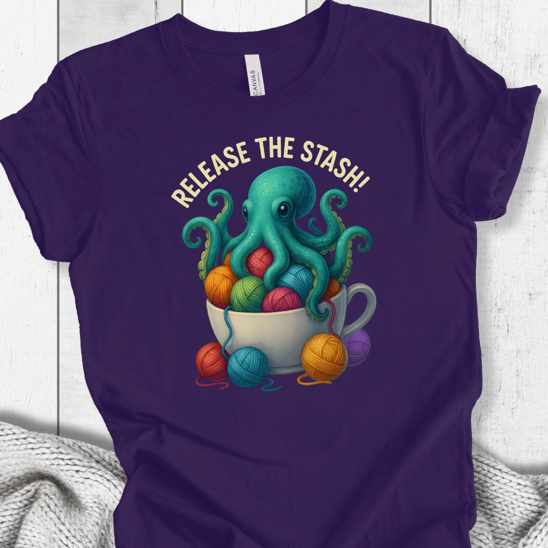 Release the Stash Kraken T Shirt Purple / XS