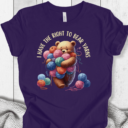 Right to Bear Yarns T-Shirt Purple / XS