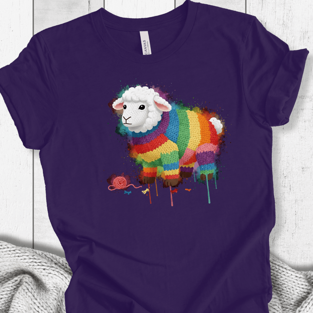 Sheep Dye Splash T-Shirt Purple / XS