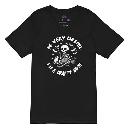 'Crafty Goth' V-Neck T-Shirt S