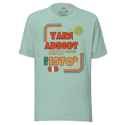 70s Yarn Addict Crew Neck T-Shirt Sea Breeze / S