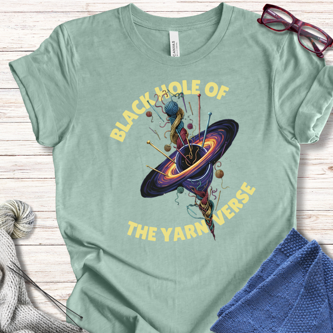 Black Hole of the Yarniverse T-Shirt Sea Breeze / S